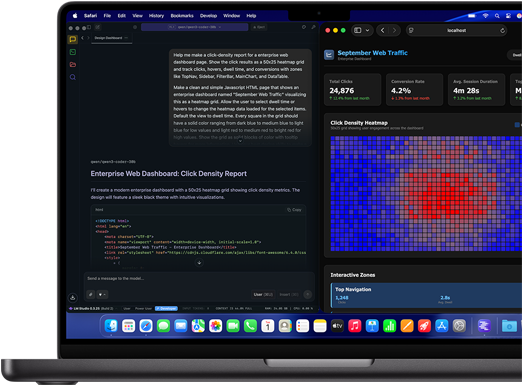 El programa LM Studio ejecutando modelos de lenguaje a gran escala de forma local en un MacBook Pro de 14 pulgadas