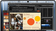 MacBook Pro con pantalla PROLED XDR, color negro espacial, la pantalla muestra la creación de una presentación en Microsoft PowerPoint mediante JupyterLab y Terminal para generar el contenido
