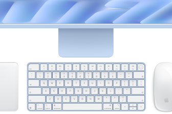 Magic Keyboard con Touch ID, color azul, Magic Trackpad y Magic Mouse