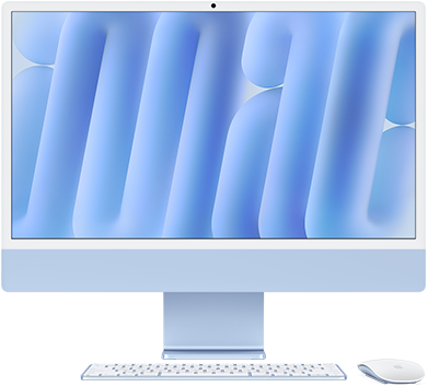 iMac, parte delantera, color azul