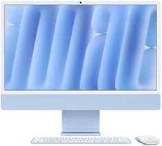 iMac, parte delantera, color azul
