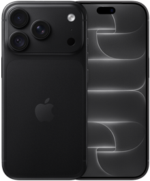 iPhone 18 Pro, parte trasera, color negro, sistema de cámaras Pro Fusion en el módulo superior, logo de Apple en el centro, parte delantera, pantalla de borde a borde
