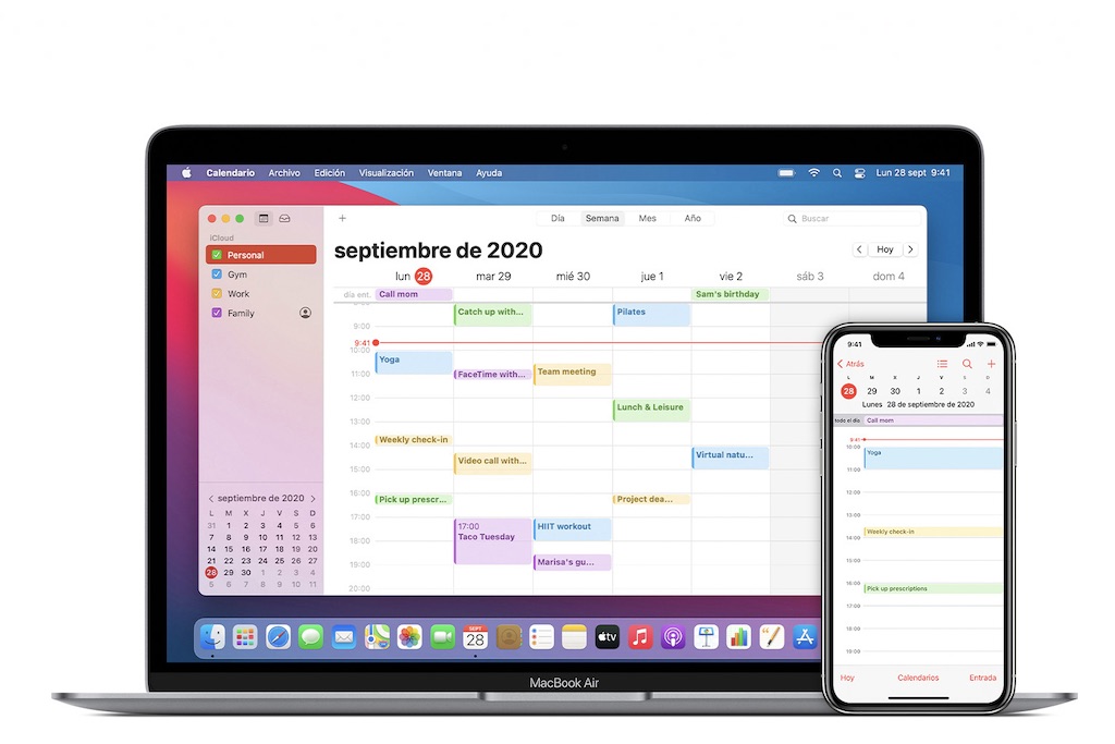 Fusionar calendario Mac